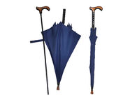 金属先端珍しい雨傘、歩く杖の傘のガラス繊維の肋骨 サプライヤー