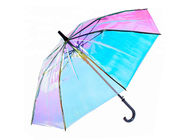 金属のHaftのゆとりプラスチック雨傘、透明な雨傘のプラスチック ハンドル サプライヤー