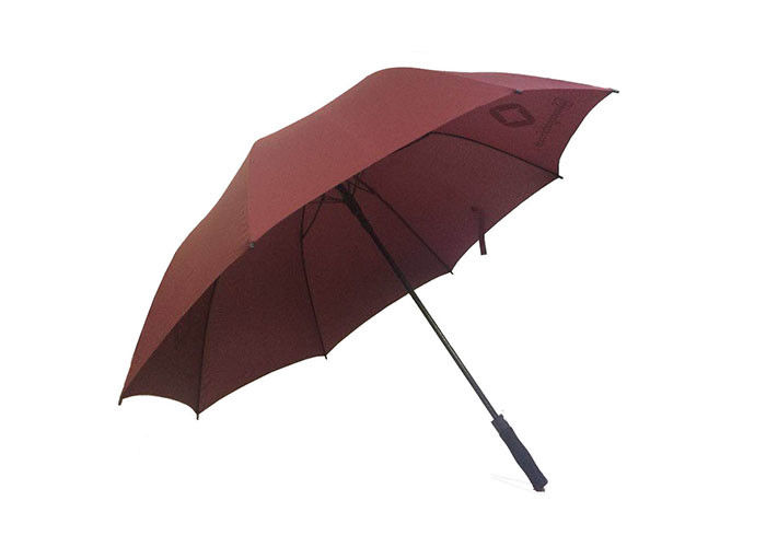 雨保護大きいゴルフ傘の防風ポリエステル/繭紬の生地 サプライヤー